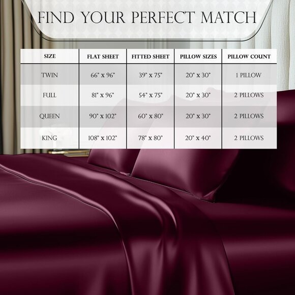 19- Satin 4 Piece Luxury Silky Queen Size Bedding Set 15" Deep - Picture 8 of 8